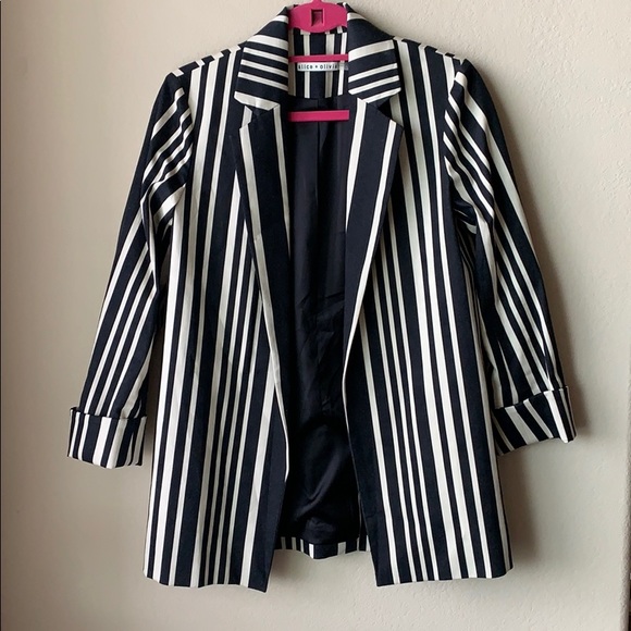 NWOT [Alice + Olivia] Striped Blazer Jacket XS - Picture 3 of 5